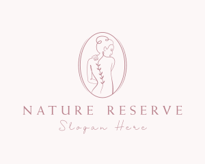 Natural Nude Woman  logo design