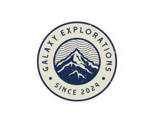 Mountain Hiking Peak Adventure logo design