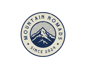 Mountain Hiking Peak Adventure logo design