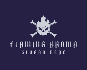 Flaming Skull Tattoo logo