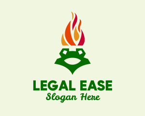 Flame Torch Frog logo