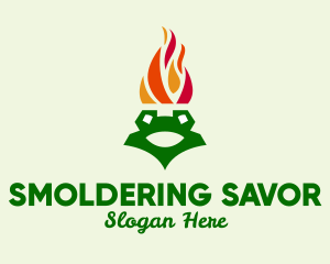 Flame Torch Frog logo