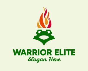 Flame Torch Frog logo