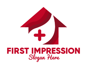 Red Medical Building  logo design