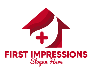 Red Medical Building  logo design