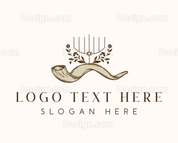 Shofar Horn Candle Logo