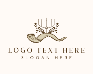 Shofar Horn Candle Logo