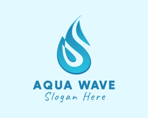 Gradient Water Droplet logo design