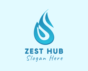 Gradient Water Droplet logo
