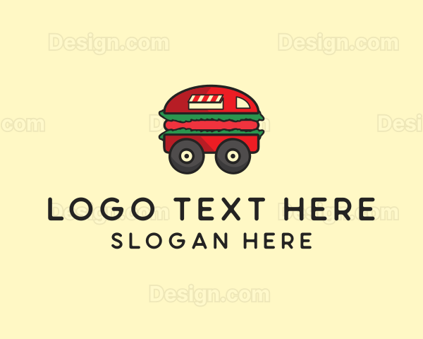 Burger Sandwich Food Truck Logo