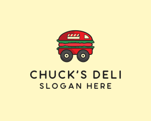 Burger Sandwich Food Truck logo design