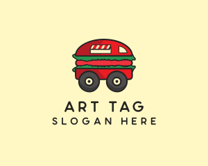 Burger Sandwich Food Truck logo design