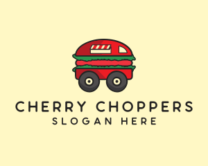 Burger Sandwich Food Truck logo design