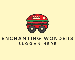 Burger Sandwich Food Truck logo design