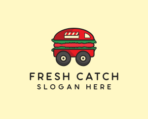 Burger Sandwich Food Truck logo design