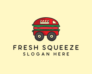 Burger Sandwich Food Truck logo design