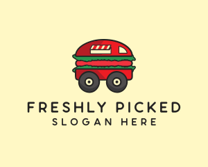 Burger Sandwich Food Truck logo design