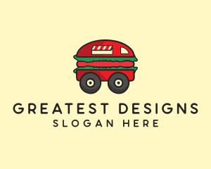 Burger Sandwich Food Truck logo design