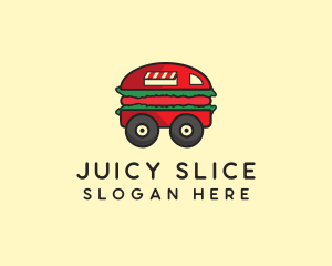 Burger Sandwich Food Truck logo design