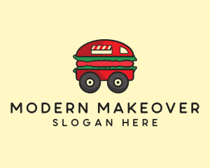 Burger Sandwich Food Truck logo design