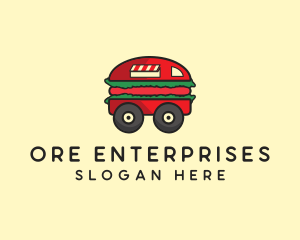 Burger Sandwich Food Truck logo design