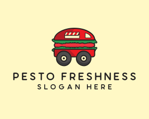 Burger Sandwich Food Truck logo design