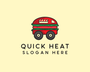 Burger Sandwich Food Truck logo design