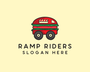 Burger Sandwich Food Truck logo design