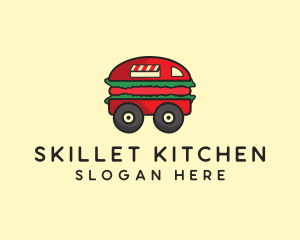 Burger Sandwich Food Truck logo design