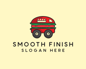 Burger Sandwich Food Truck logo design