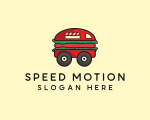 Burger Sandwich Food Truck logo design