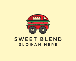 Burger Sandwich Food Truck logo design