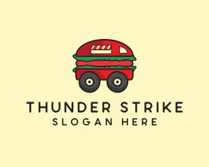 Burger Sandwich Food Truck logo design