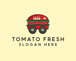 Burger Sandwich Food Truck logo design