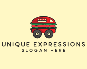 Burger Sandwich Food Truck logo design