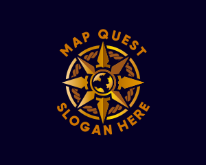 Globe Compass Map logo design