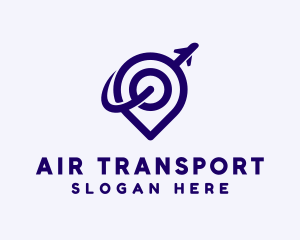 Location Pin Airline logo design