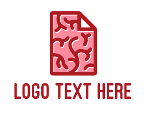Document - Red Brain Document logo design