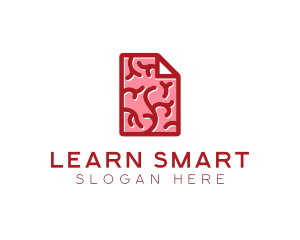 Brain Document File logo design