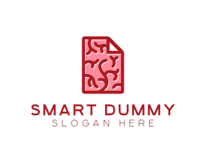 Brain Document File logo design