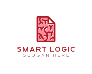 Brain Document File logo design