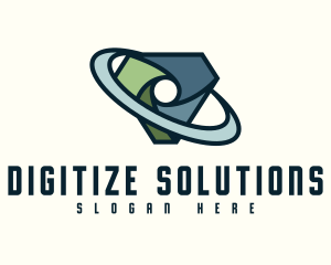 Digital Security Shield logo design