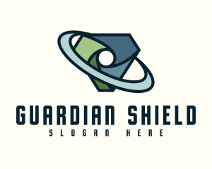 Digital Security Shield logo design