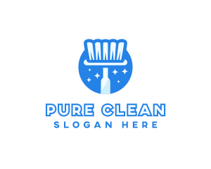 Cleaning Brush Housekeeper logo design