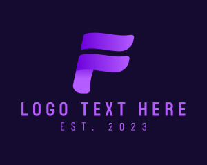 Modern Gradient Letter F logo
