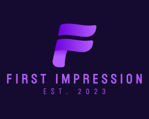 Modern Gradient Letter F logo design