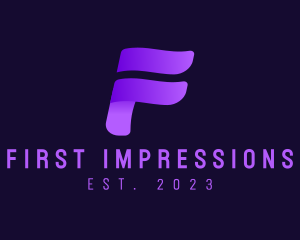 Modern Gradient Letter F logo design