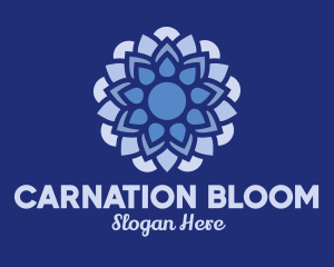 Blue Floral Decoration  logo design