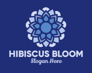 Blue Floral Decoration  logo design