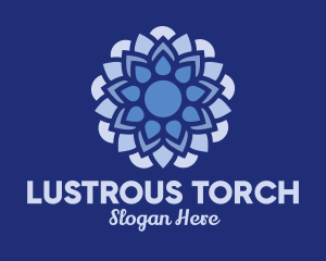 Blue Floral Decoration  logo design